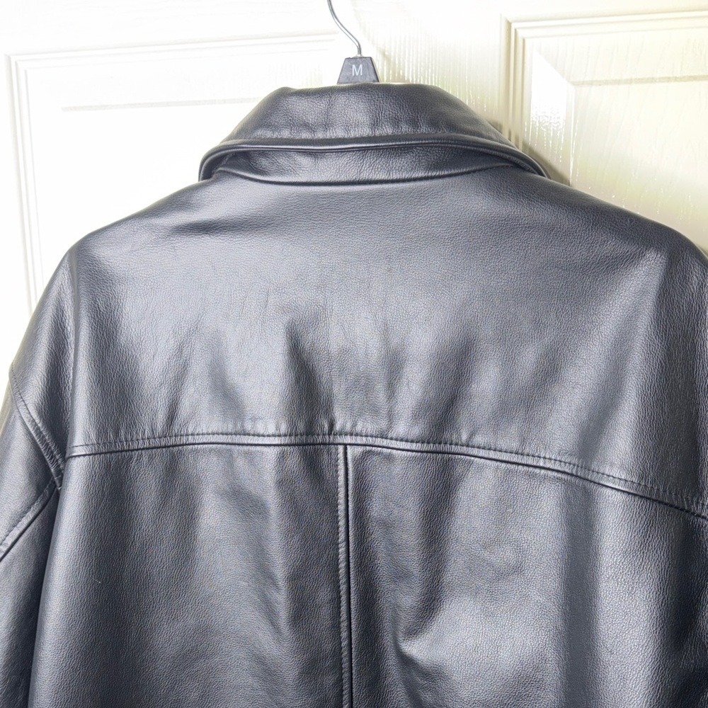 GAP Men's Black Leather Jacket - Picture 8 of 8
